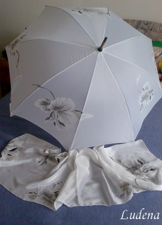 deštník a šála -set